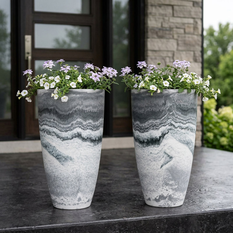 Grand pot à fleurs Kronberg, 2, Marbre