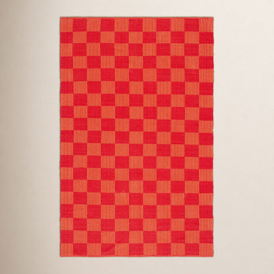 Della Power-Loomed Geometric Cotton Rug