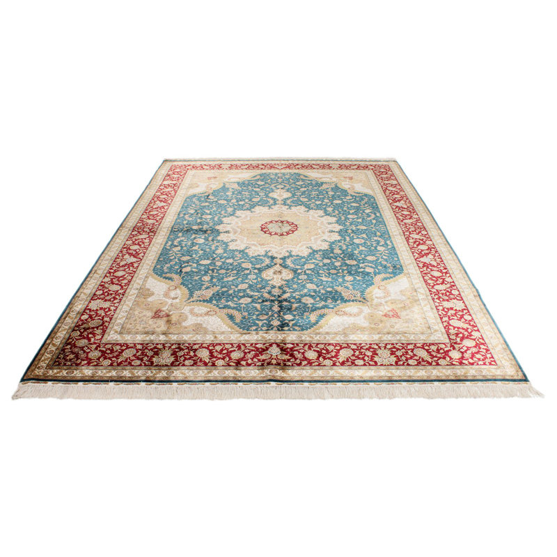 Tapis turc bleu et rouge 7 x 7 x 7
