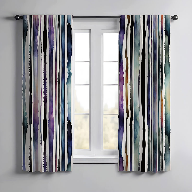 Paire de rideaux semi-transparents Essam, L 20 po x L 82 po