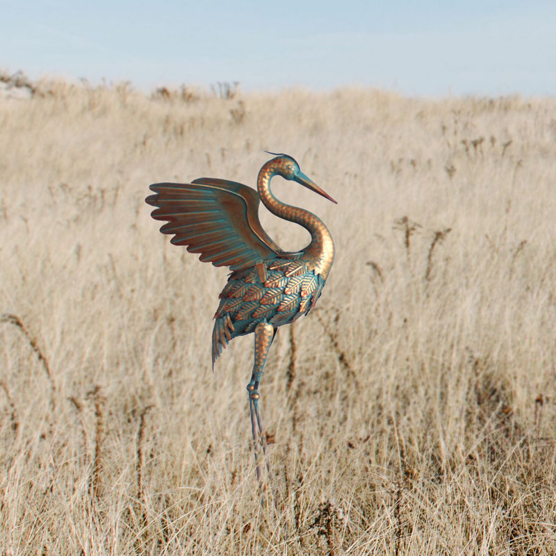 Statue de jardin Orlee Crane, Brun