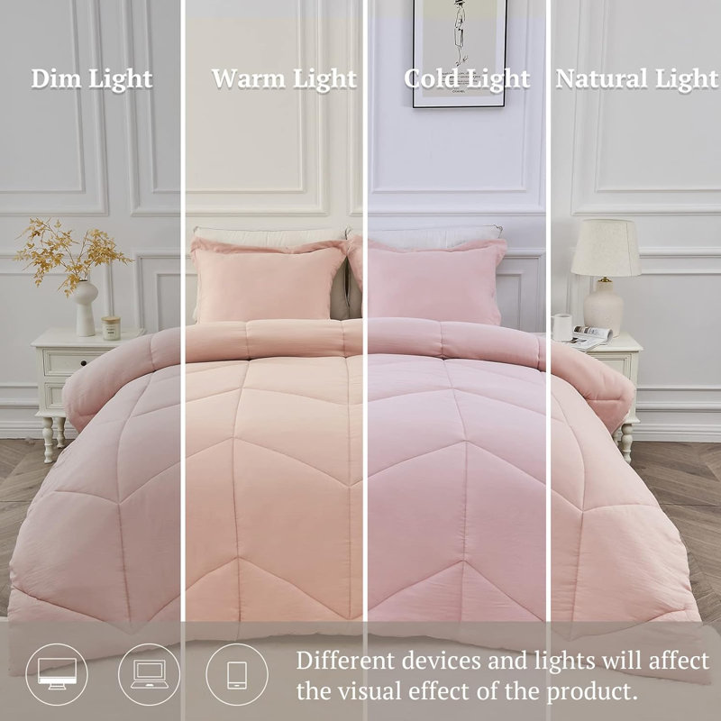 Édredon en duvet synthétique toutes saisons, Très grand, Rose