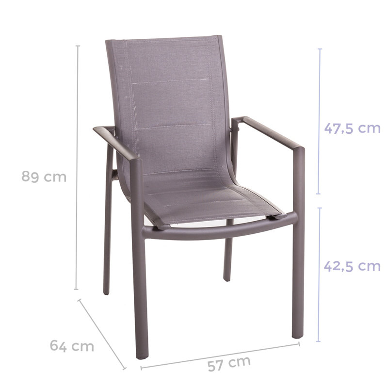 Samuel Stacking Patio Dining Armchair