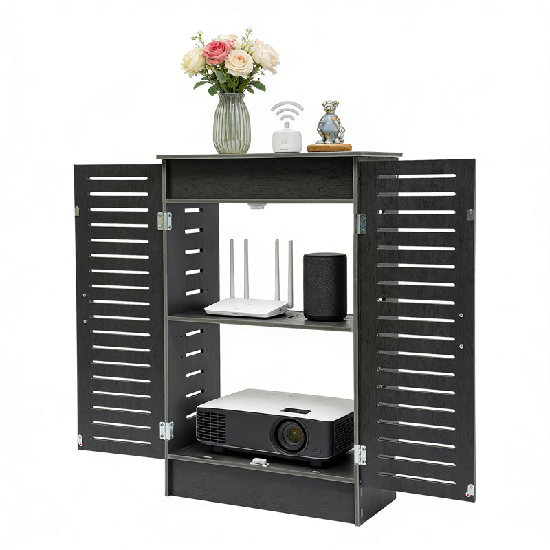 Armoire de rangement sur pied avec tablette réglable, Gris