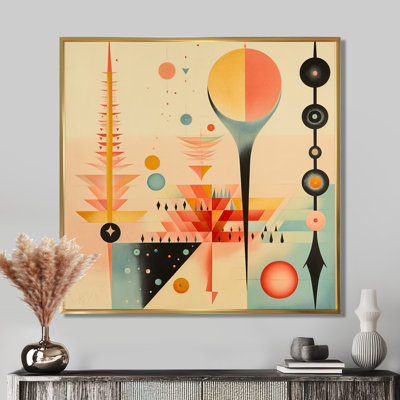 «Retro Balance», reproduction d'art géométrique murale rétro japonaise