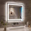 24x32 Inch Frameless LED Bathroom Mirror with Dimmable Lighting and Anti-Fog Function, Smart and Energy-Efficient-1080167785