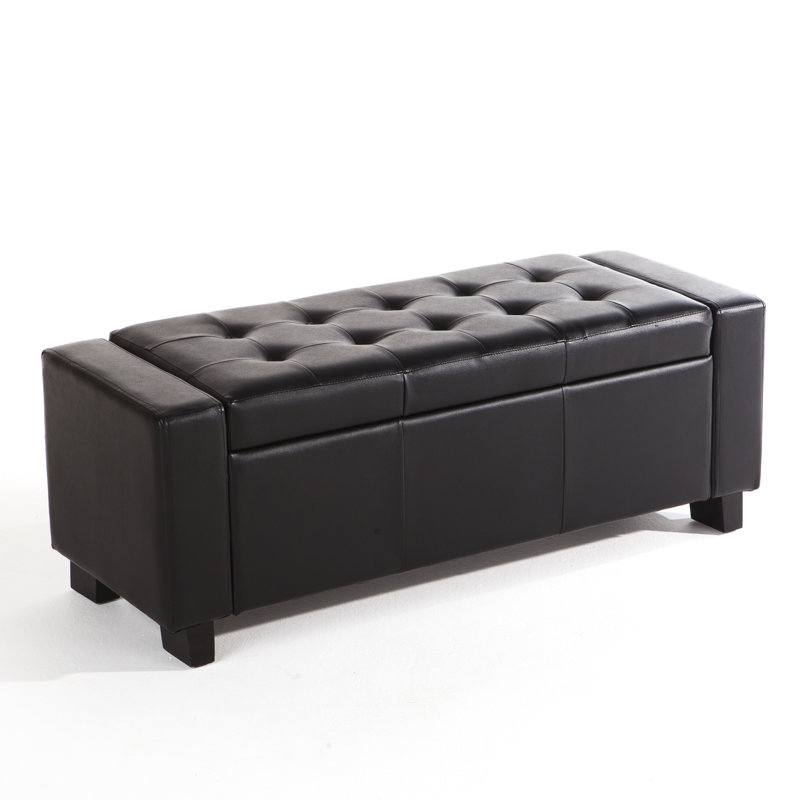Ashley Upholstered Storage Bench, Brown