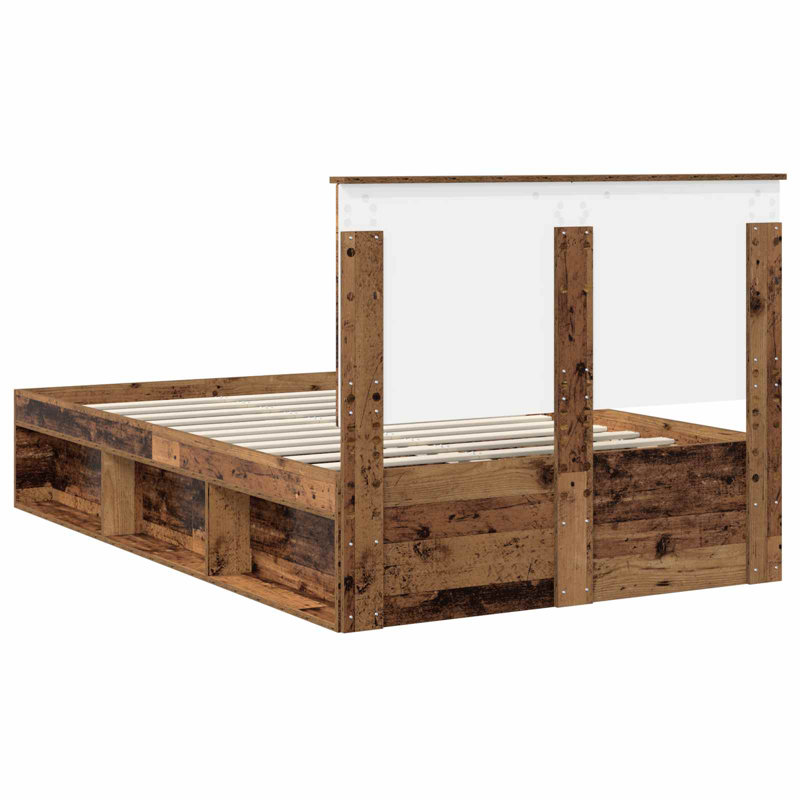 Solid Wood Bed, Small Double (4'), Old Wood
