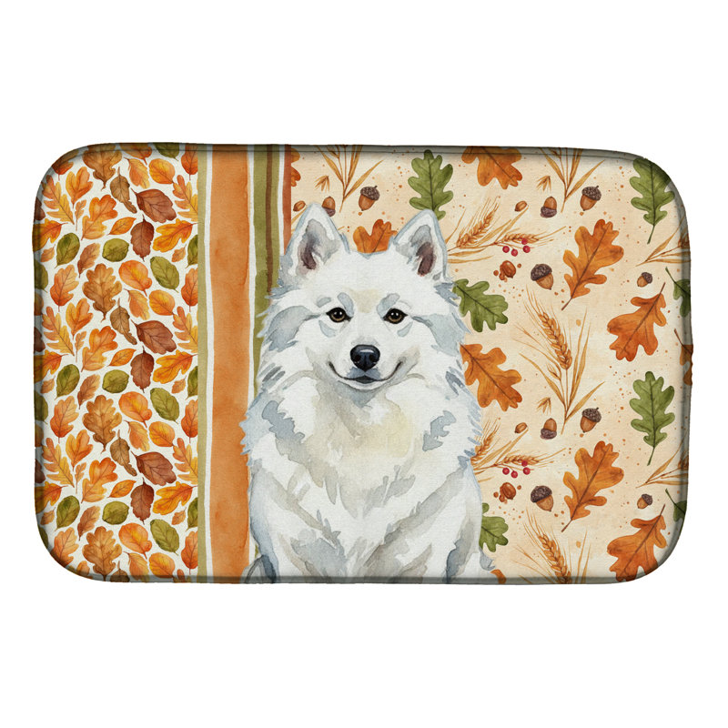 American Eskimo Heirloom Fall Dish Drying Mat