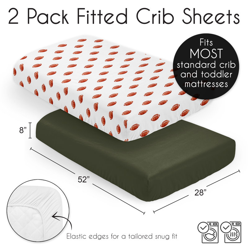 Drap-housse pour lit de bébé Football par Sweet Jojo Designs