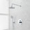 Lattimore Shower System with Rainfall Shower Head and Hand Shower - Rough In Included