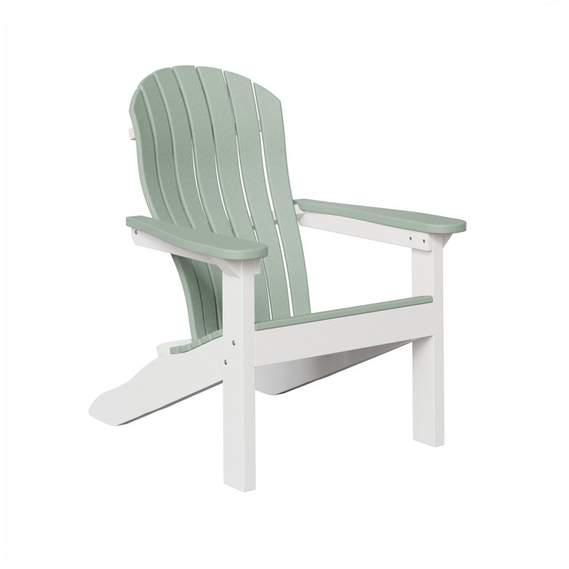 Berlin Gardens Contour Adirondack Chair, Seafoam with White