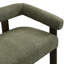 Causeuse ronde avec accoudoirs (vert et brun)