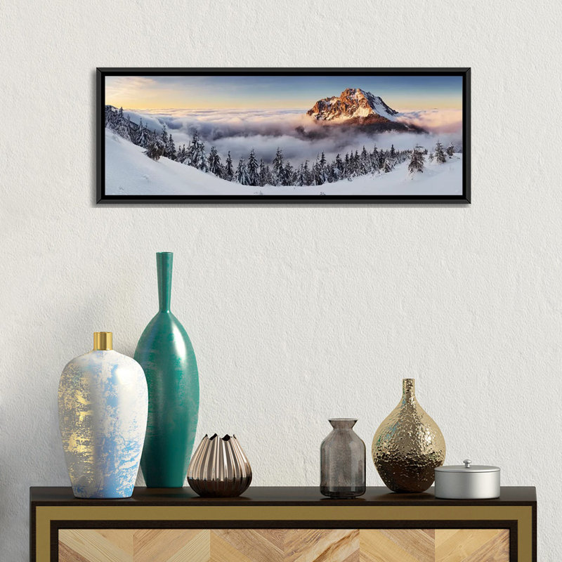 «Golden Peak», impression sur toile, H 12 po x l 36 po x P 1,5 po, Cadre noir