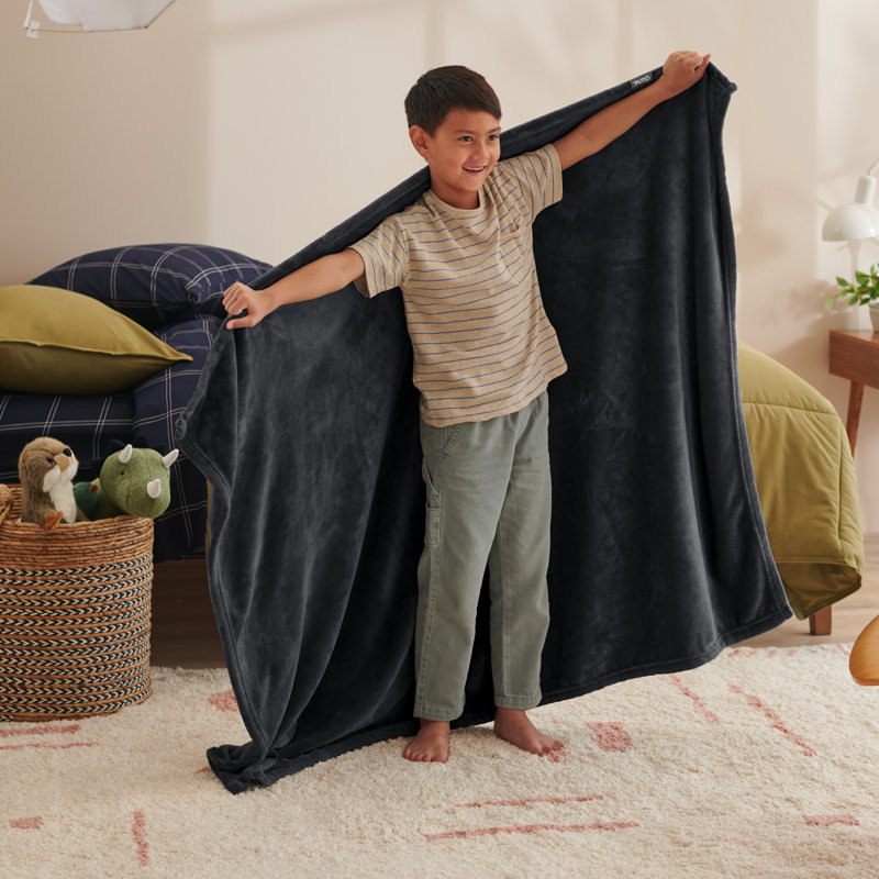 Couverture en molleton Bare Home Microplush - Kid, Noir, noir, noir, noir