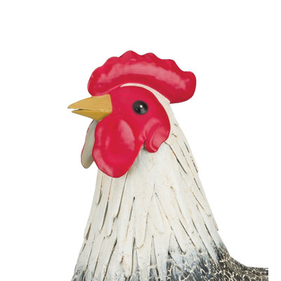 Emil Rooster Weather Resistant Metal Garden Statue