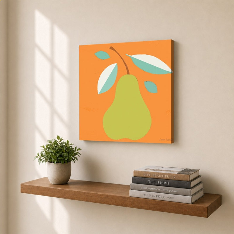 Bright Pear by Lanie Loreth - Graphic Art on Canvas, 30" H x 30" W