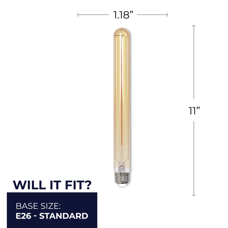 5 watts (25 watts équivalents), ampoule T9 à DEL, à intensité variable, (E 2100K) / culot moyen (standard)