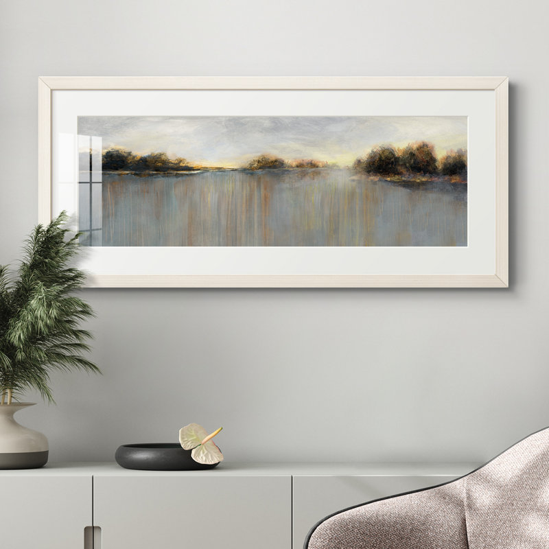 Peinture sur papier encadrée