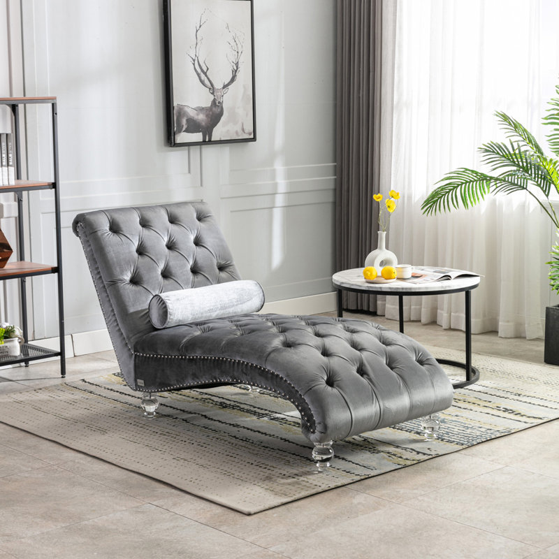 Canapé Leisure avec pieds en acrylique, Argent argent
