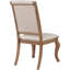 Chaises de salle à manger brun et crème Barley (2) - dossier à boutons, dossier avec coussins de siège (de 2), assise confortable