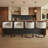 Modern Barrel Counter Stools with Backrest and Arms, Linen Fabric Upholstered Accent Barstools for Kitchen Island,Support 450 LBS-1090514054