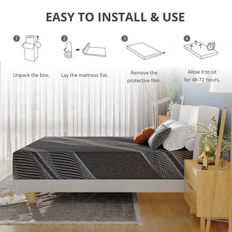 Matelas en mousse à mémoire de forme moyenne 14 po Berryville, Très grand lit, 14"