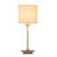 Square Stick Antique Brass Metal Bedside Table Lamp 