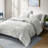 Grey Comforter With Radiant Crushed Velvet And For Full/Queen Featuring Fine Lining