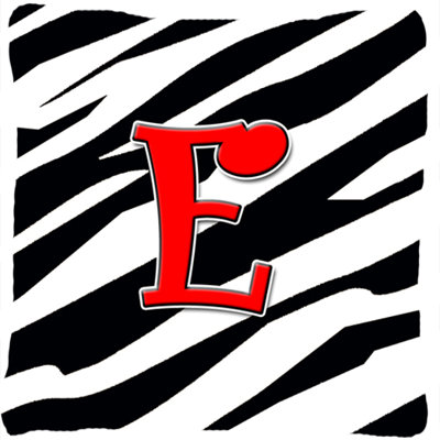 Monogramme initiale Zebra intérieur/extérieur Throw Pillow