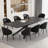 102'' Extendable Dining Table Set With Sintered Stone Dining Table And 8 Faux Leather Dining Chairs-115160306-115160301