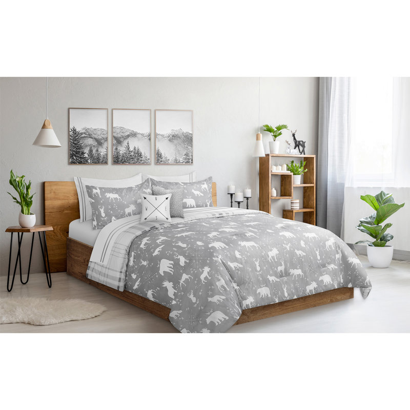 Ensemble d'édredon réversible en microfibre 2 pièces Safdie & Co. Bedding Collection
