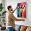 Bold Giraffe Portrait Modern 1 Piece Wrapped Canvas Wall Art-136726747-136726749