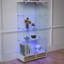 Vitrine moderne en verre avec grands tiroirs-703992009