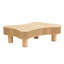 Table basse cylindrique en bois de forme artisanale 42,52 pouces