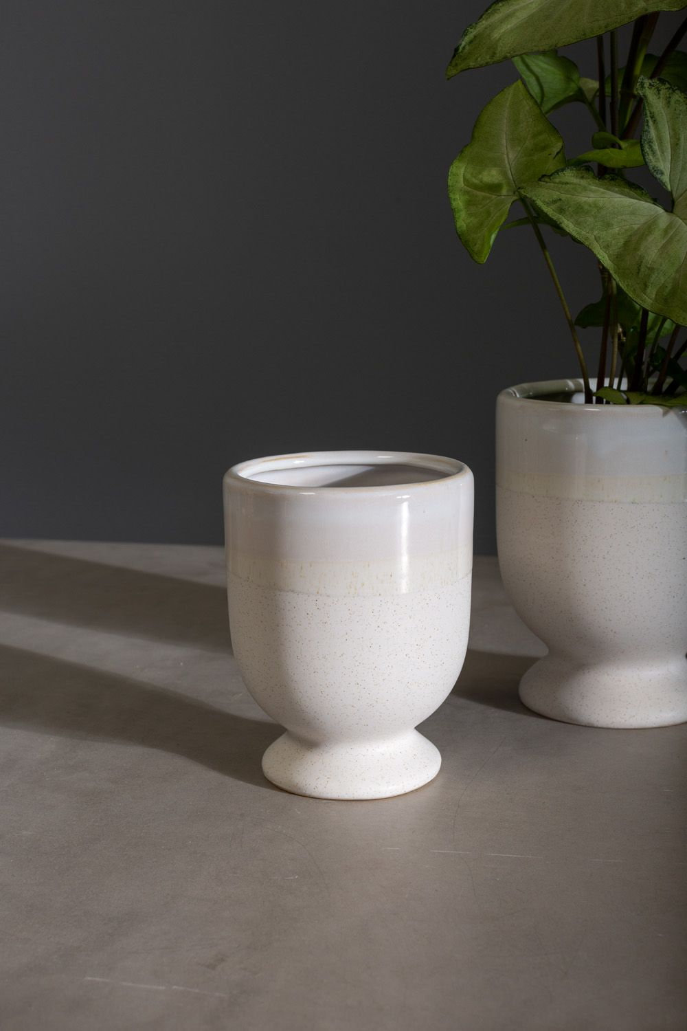 Jiyah Handmade Ceramic Table Vase, 5.5" H x 4.25" W x 4.25" D
