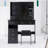 37" Middle Size Left Drawer Desktop Vanity Table + Cushioned Stool, Extra Large Right sliding mirror, Multi Layer High Capacity Storage, Practical Fashionable Dresser, Suitable For Large Space-604393887