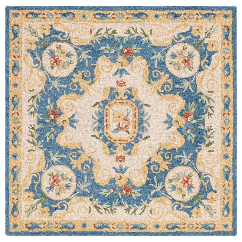 Anik Hand Tufted Wool Oriental Rug, Square 5'