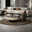 Table basse ronde en pierre micro-cristalline-110943648