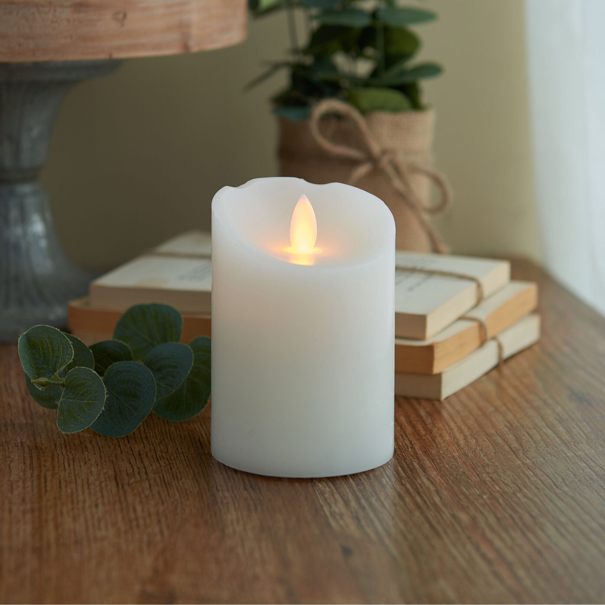 Mikasa 4 X 6-Inch Realistic Wax Pillar Candle, 4"L x 3"W