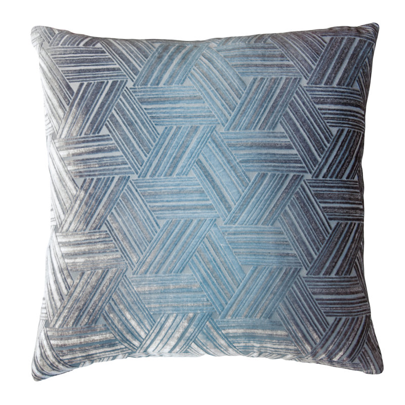 Entwined Square Velvet Pillow Cover & Insert, Dusk, 22" x 22"