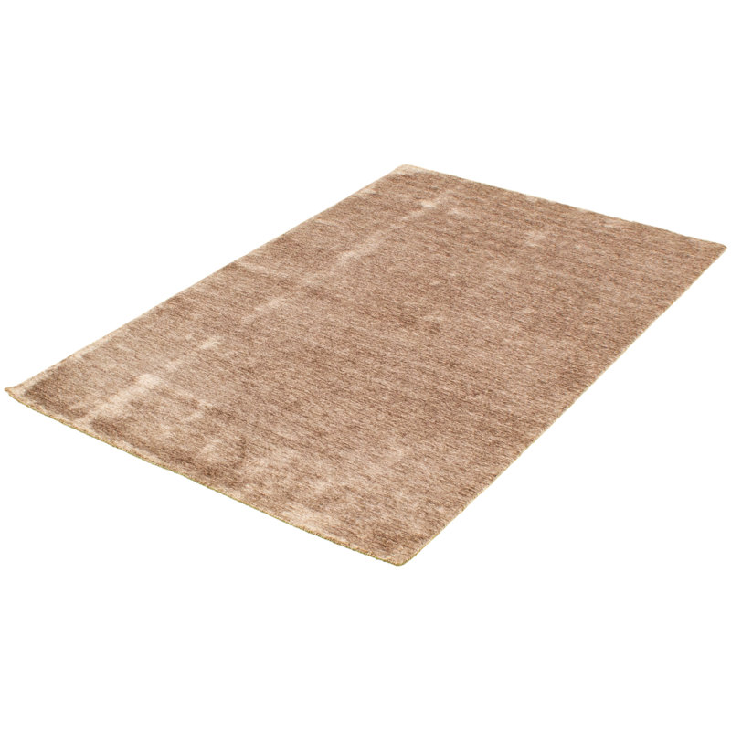 Tapis décoratif brun clair fait à la main dhurrie