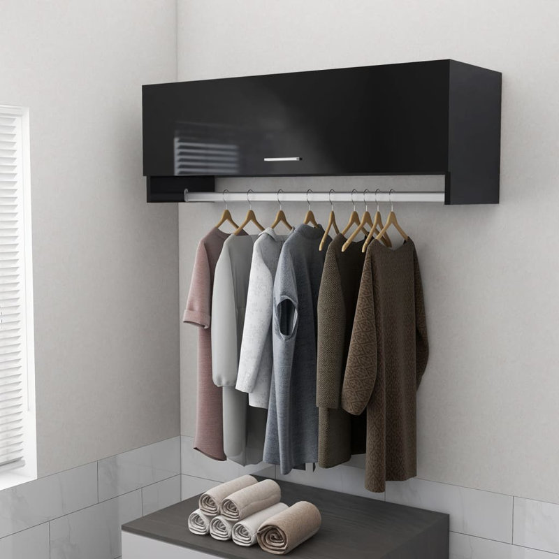 Ayanle 1 Door Wardrobe, Old Wood, 35cm H x 100cm W x 32.5cm D