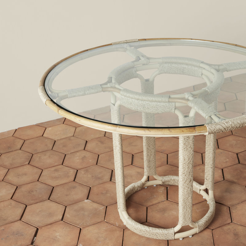 Glen Ellen Round Glass Dining Table