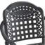 Ensemble de salle à manger 7 pièces en fonte d'aluminium toutes saisons comprenant 2 chaises pivotantes, 6 chaises et une table rectangulaire avec cadre noir