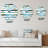 Aquatic Dark Blue Verticals - Modern wall clock-60186801