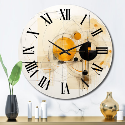 Poetry of Possiblities, aquarelle rétro - horloge murale abstraite