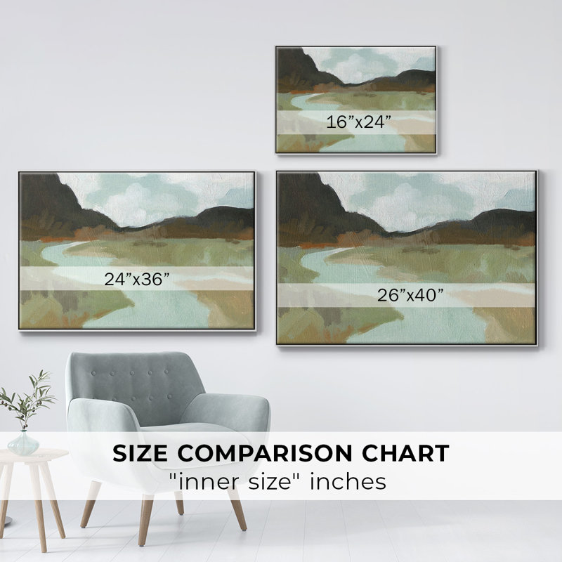 Coldwater Hills II, reproduction d'art sur toile, H 27 po x l 41 po x P 2 po, Blanc