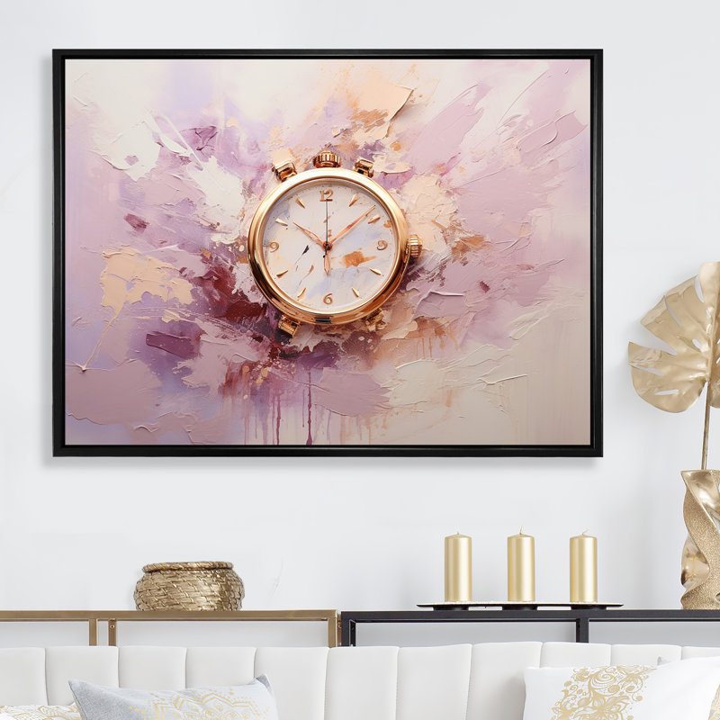 Minimalisme, impression sur toile I Watches, H 34 po x l 44 po x P 1,5 po, Cadre flottant noir