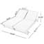 Chaise longue double en bois d'acacia Lioressa Modern avec dossiers réglables et coussins hydrofuges-129161570